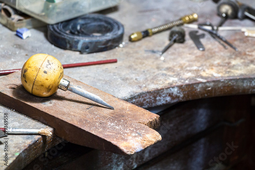 Photography Close up of a stone jewerly graver.