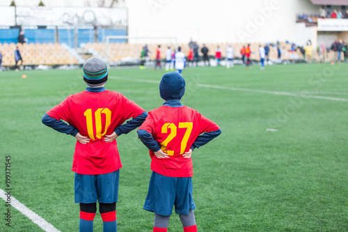 Kids Play football. Children soccer Team United Ready to Play Game. Children Team Sport. Youth Sports For Children. Boys in Sports Uniforms. Young Boys in Soccer Sportswear