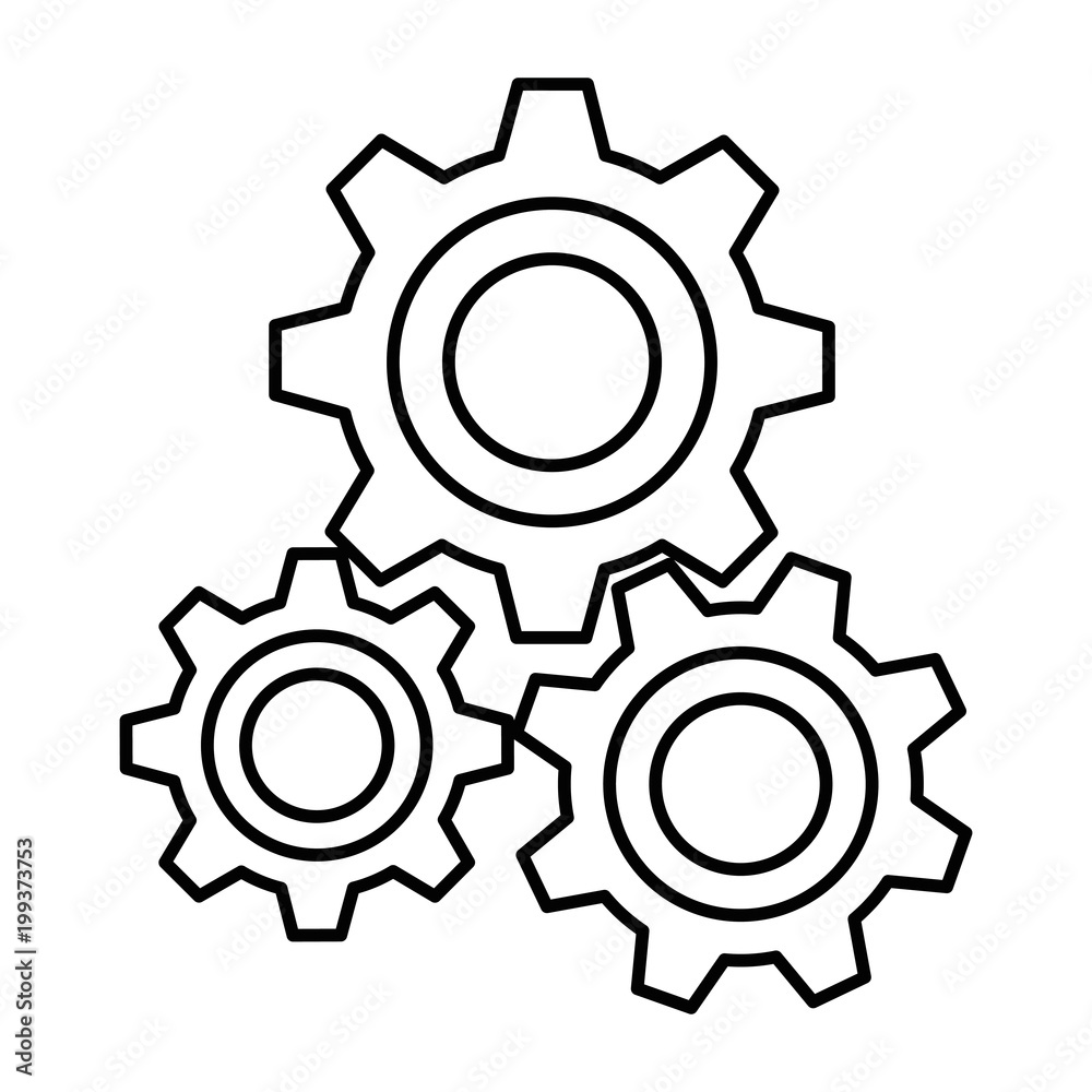 gears machine isolated icon vector illustration design