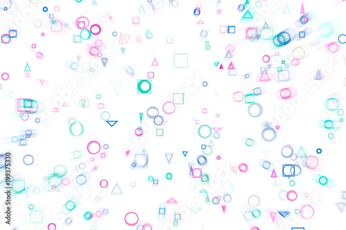 Shape pattern, wallpaper or texture background. Generative, brushed, square & ellipse.