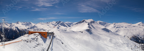 Winter landscape in the ski resort, Bad Hofgastein, Austria.