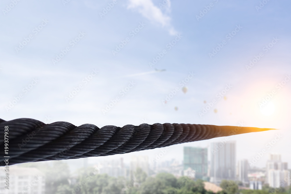 Fototapeta premium Cable in sky