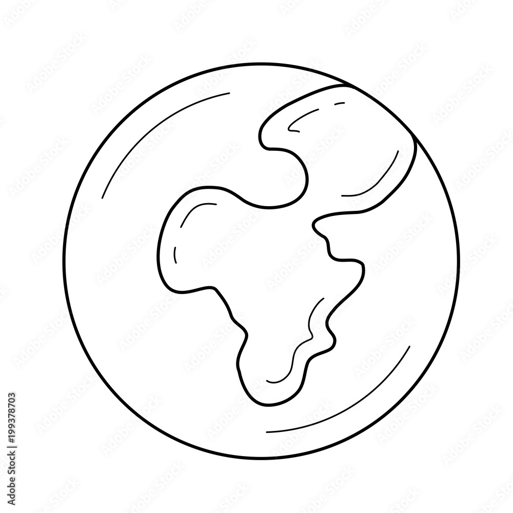 Global network vector line icon isolated on white background. Global network line icon for infographic, website or app. Global network vector line icon isolated on white background. Global network line icon for infographic, website or app.
