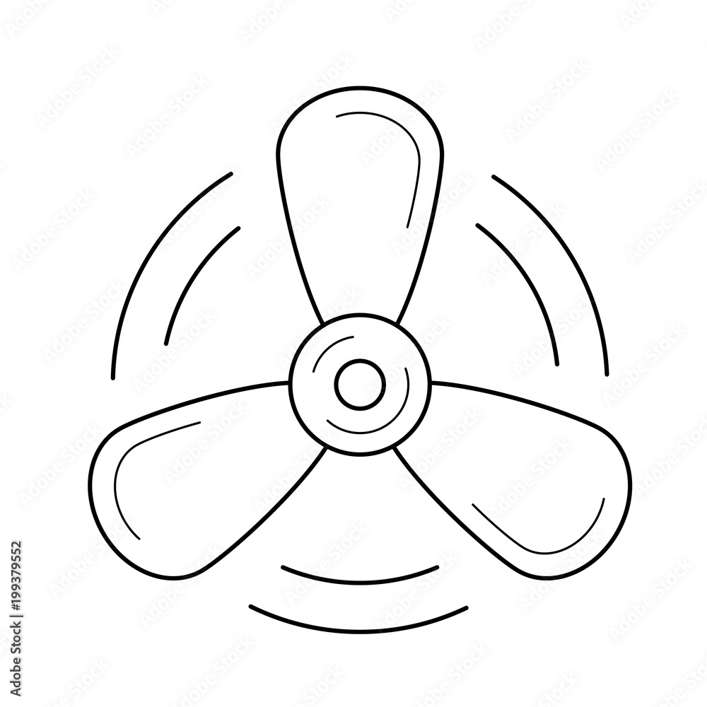 Ship propeller vector line icon isolated on white background. Boat motor propeller line icon for infographic, website or app. Icon designed on a grid system. Ship propeller vector line icon isolated on white background. Boat motor propeller line icon for infographic, website or app. Icon designed on a grid system.