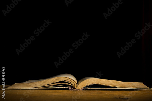 Open old book
