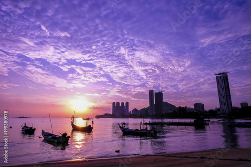 Sunrise at Tanjung Bungah Penang Malaysia