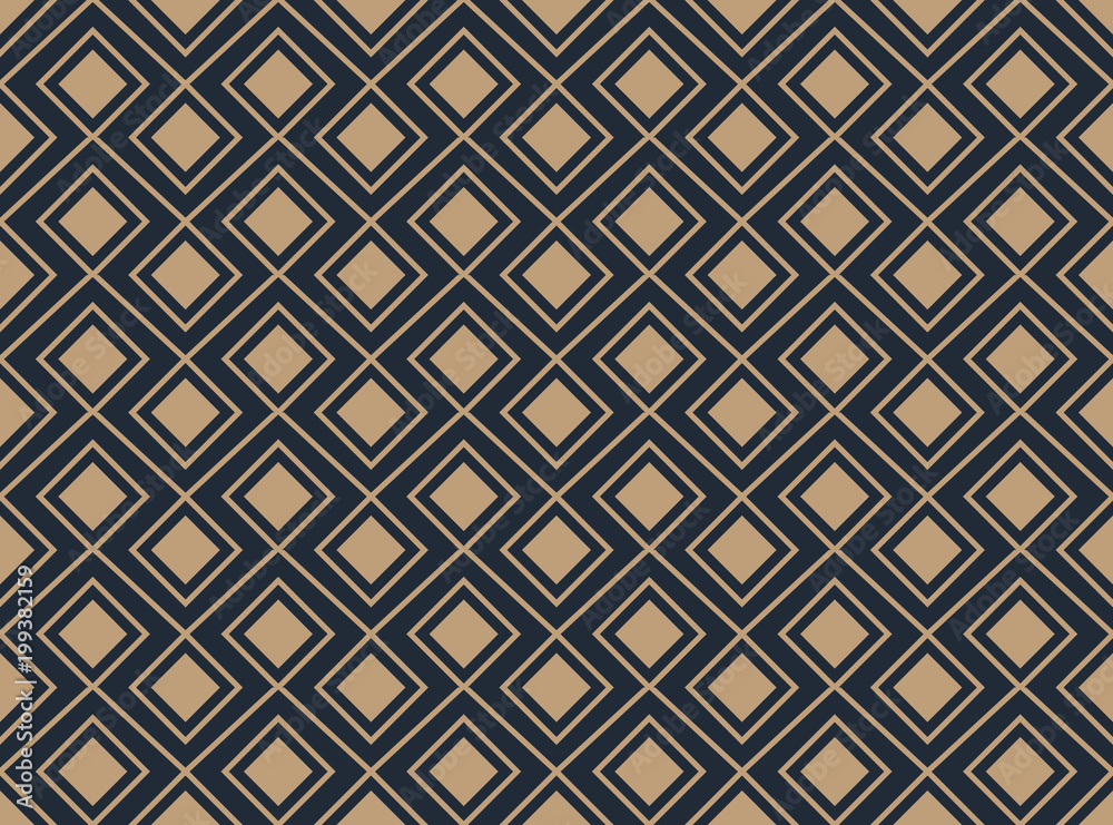Seamless tan blue and brown Nordic ornamental pattern vector