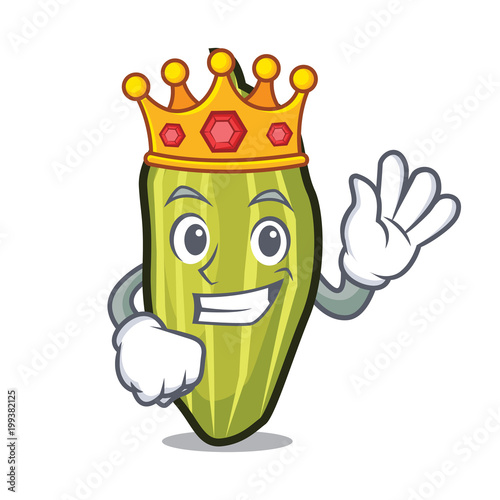 King cardamom mascot cartoon style