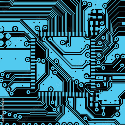 High tech electronic circuit board vector background