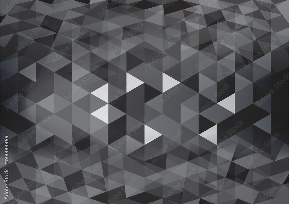 Modern abstract background in polygon shape. Template design in grey and white tone for business presentation, cover, brochure, packaging and web banner.
