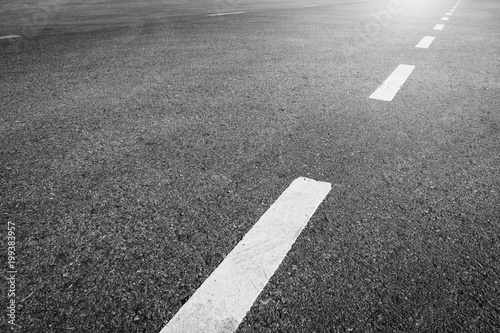 Obraz na płótnie Asphalt road with marking lines white stripes texture Background. w salonie