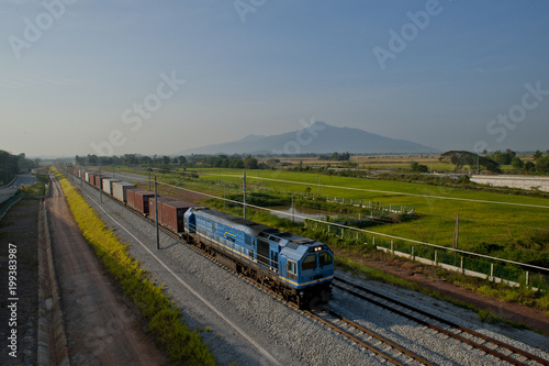 A train in Malaysia at Kedah north of Malaysia
