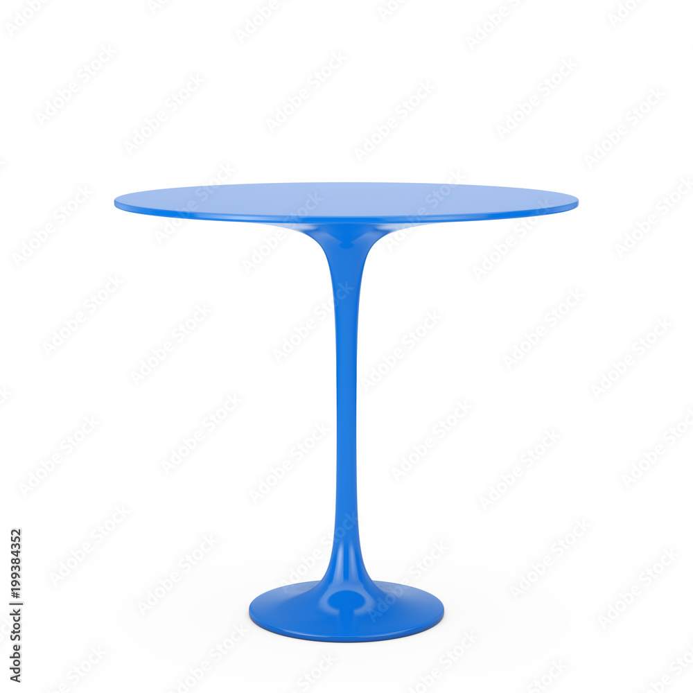 Modern Plastic Blue Round Table. 3d Rendering Modern Plastic Blue Round Table. 3d Rendering