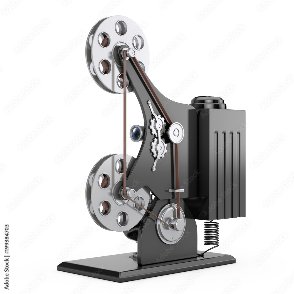 Fototapeta premium Retro Movie Film Cinema Projector. 3d Rendering