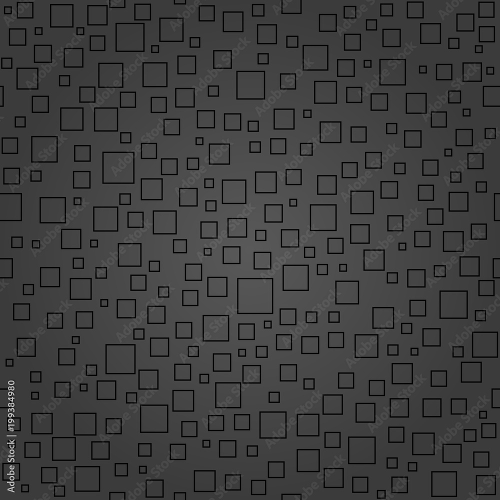 Seamless background for your designs. Modern vector dark ornament with black squares. Geometric abstract pattern Seamless background for your designs. Modern vector dark ornament with black squares. Geometric abstract pattern