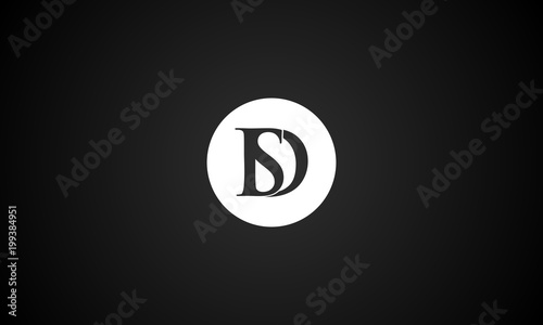 Letter DS Circle Modern Logo, DS ds letter design logo logotype icon, initial letter logo ds, sd, s inside d, logo template