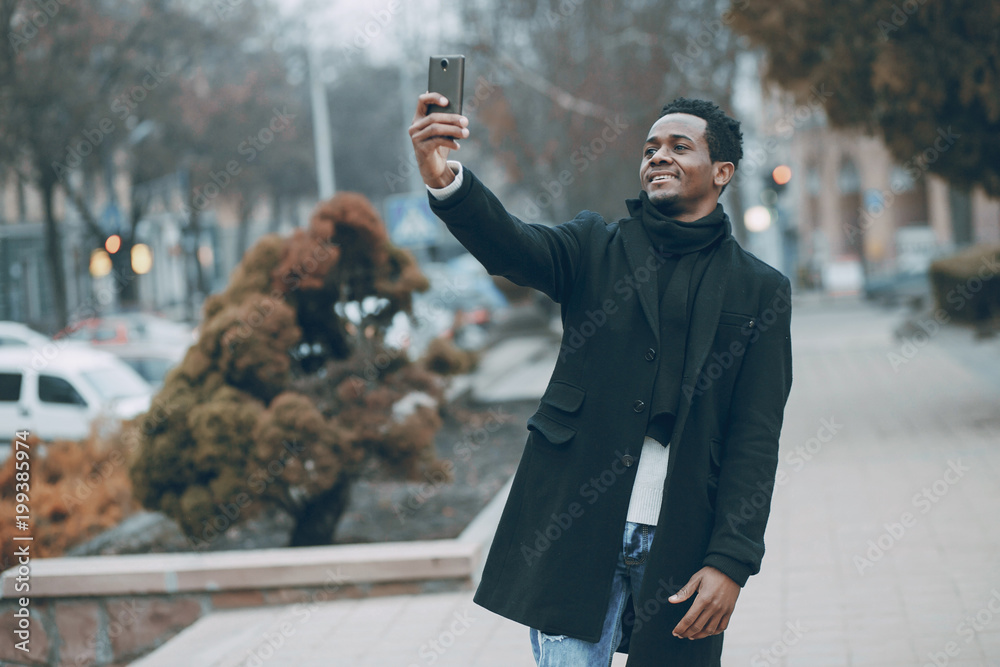 Fototapeta premium man in city