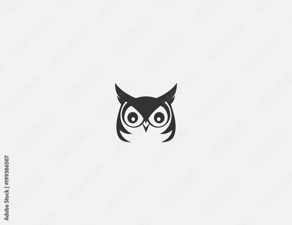 Fototapeta premium simple owl logo design template