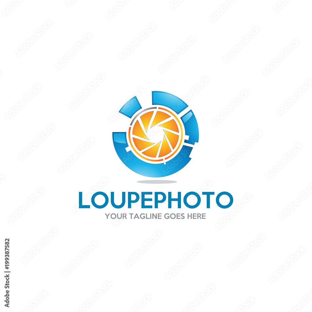 loupe photo logo template loupe photo logo template