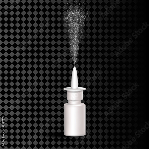 Realistic nose spray.