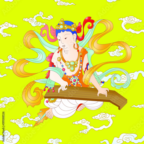 seamless background for bodhisattva. bodhisattva is one of the representative people in buddhism
