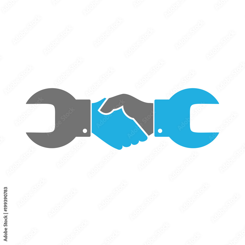 Handshake Repair Logo Icon Design Handshake Repair Logo Icon Design