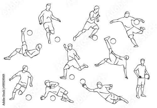 silhouettes of football players