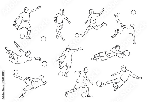 silhouettes of football players