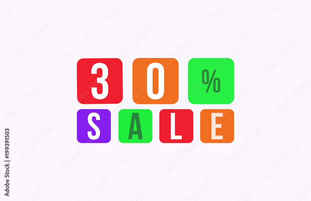 30 Percent SALE Discount Price Offer Sign 30 Percent SALE Discount Price Offer Sign