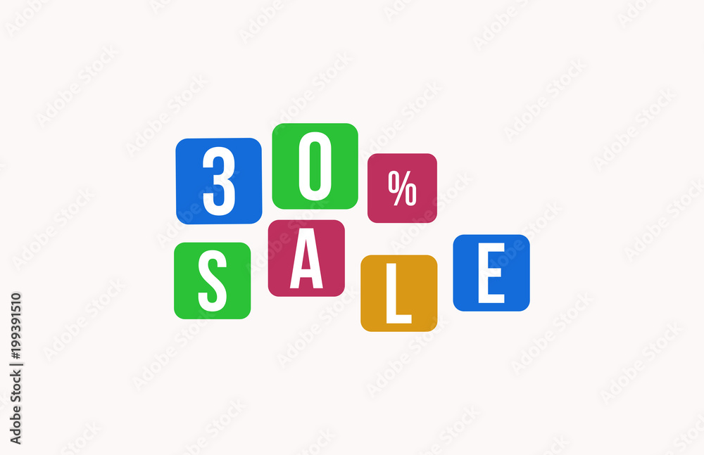 30 Percent SALE Discount Price Offer Sign 30 Percent SALE Discount Price Offer Sign
