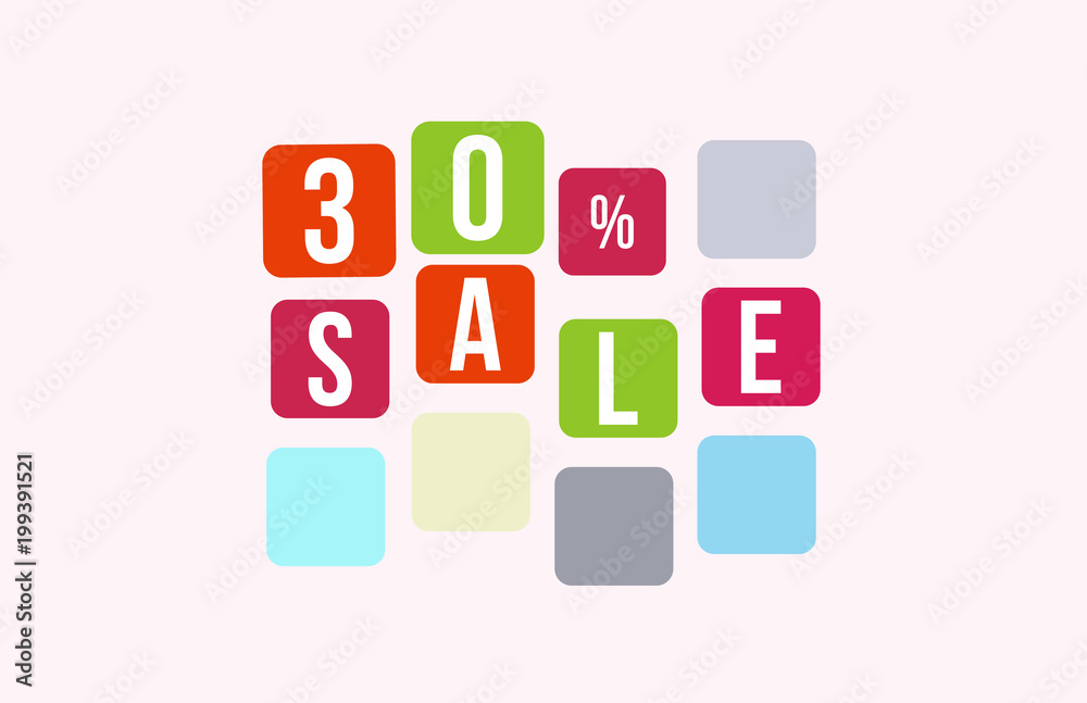 30 Percent SALE Discount Price Offer Sign 30 Percent SALE Discount Price Offer Sign