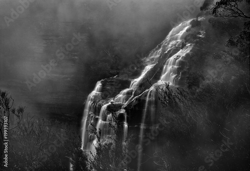 Misty Waterfall Blue Mountains