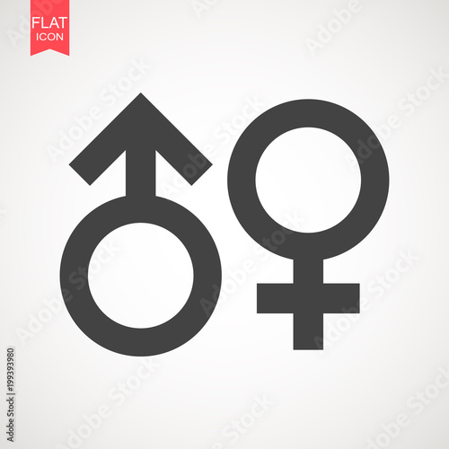 Gender sign icon. Male and female sign vector. Vector illustration on isolated background. Business concept men and women pictogram.