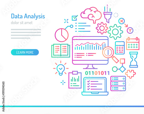 Data analysis conceptual illustration