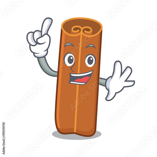 Finger cinnamon mascot cartoon style