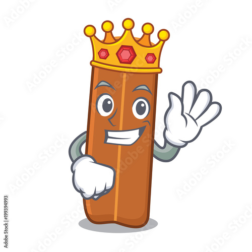 King cinnamon mascot cartoon style