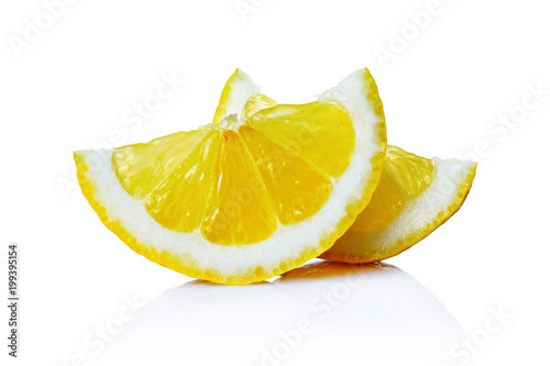 .Slice of fresh ripe lemon fruit