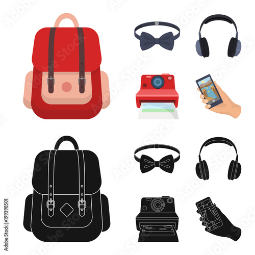 Hipster, fashion, style, subculture .Hipster style set collection icons in cartoon,black style vector symbol stock illustration web. photo