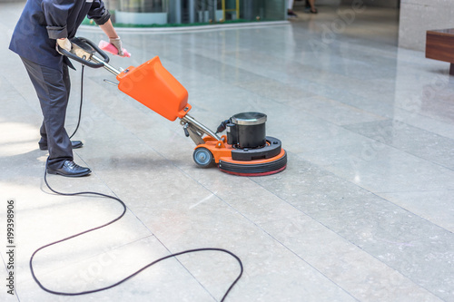 machine cleaning floor