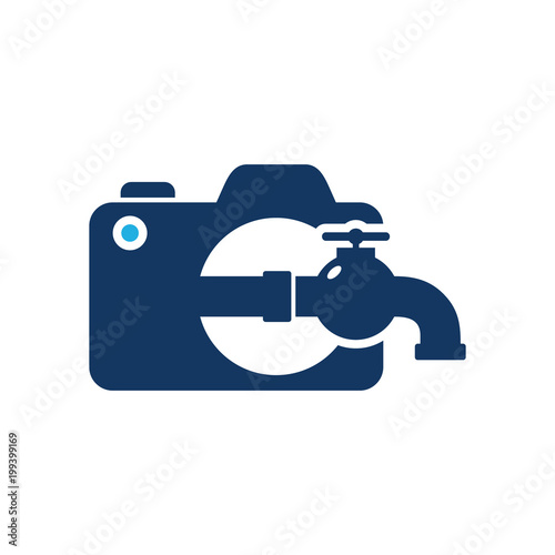 Plumbing Camera Logo Icon Design