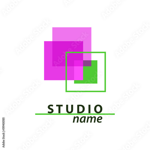 Abstract geometric shapes vector design logo