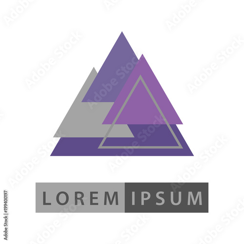 Abstract geometric shapes vector design logo