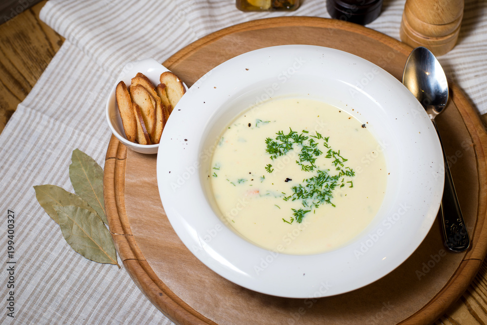 Soup cream shrimp on a tree Soup cream shrimp on a tree