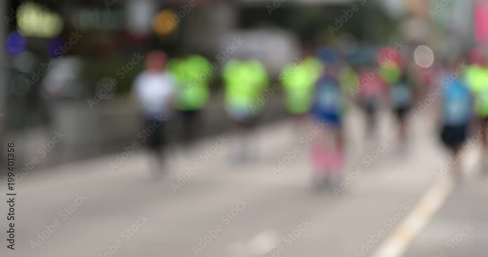 Blur view of standard chartered marathon Blur view of standard chartered marathon