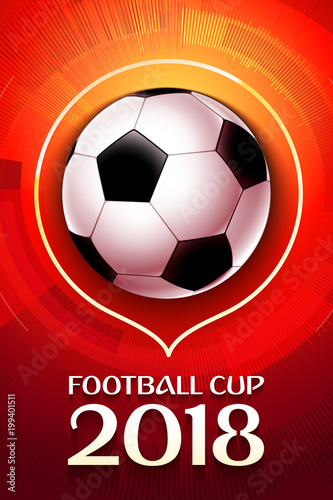 Football wallpaper, Soccer cup color pattern with modern and traditional elements, 2018, Russia trend background, vector illustration