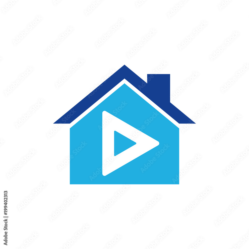 Video House Logo Icon Design