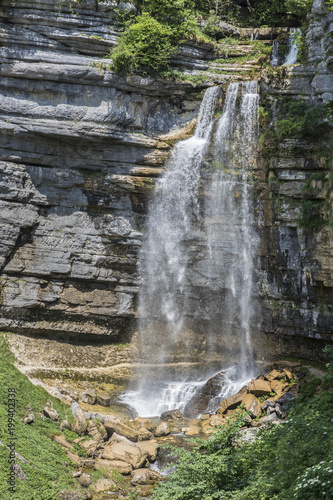 Waterfalls of the Herisson in the French Jura photo