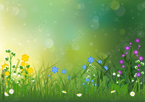 Spring Background with Colo...