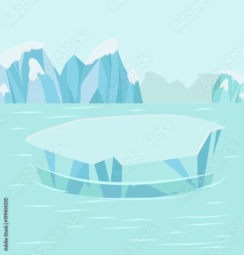 North pole Arctic background