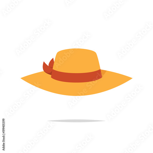 Sun hat icon vector